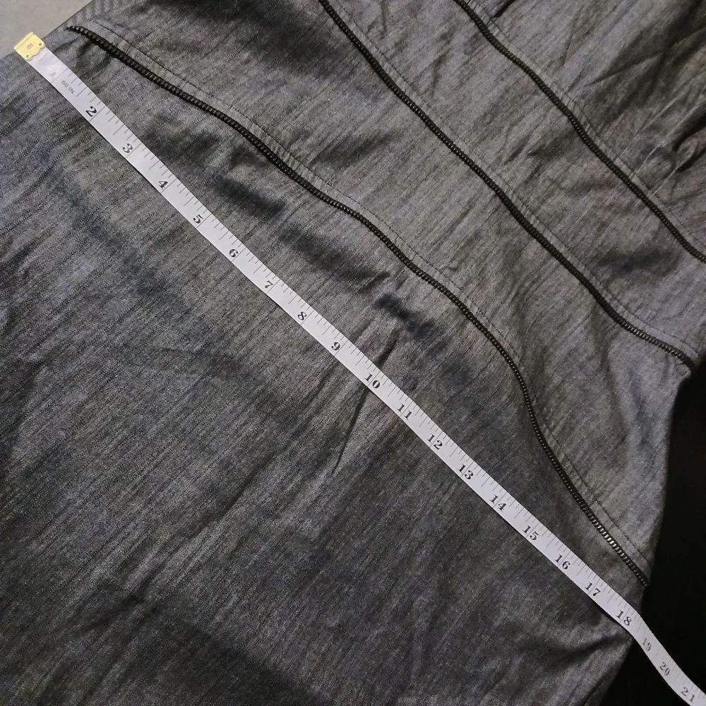 Calvin Klein Charcoal Grey Cotton Sheath Dress in Charcoal Grey Size‎ 6